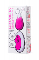 Виброяйцо Штучки-дрючки с пультом ДУ, силикон, розово-белый, 12 см