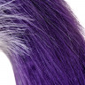 Анальная втулка с бело-фиолетовым хвостом POPO Pleasure by TOYFA, M, силикон, черная, 45 см, Ø 3,3 см