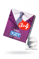 Презервативы VIZIT Ribbed Ребристые 3 шт, латекс, 18 см