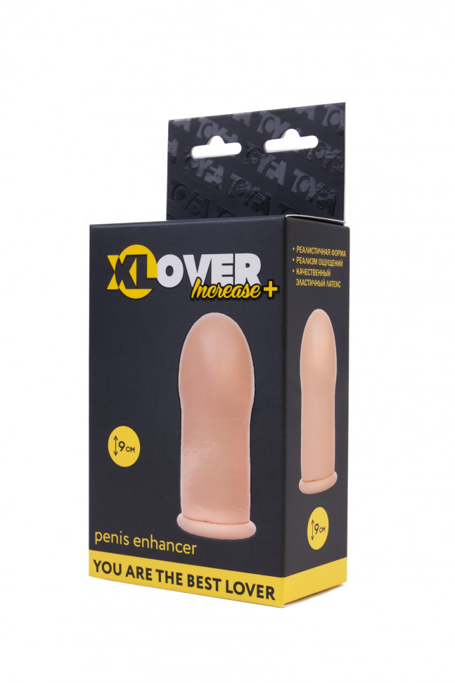 Насадка ToyFa XLover Increase+, для увеличения размера, латекс, телесный, 9 см