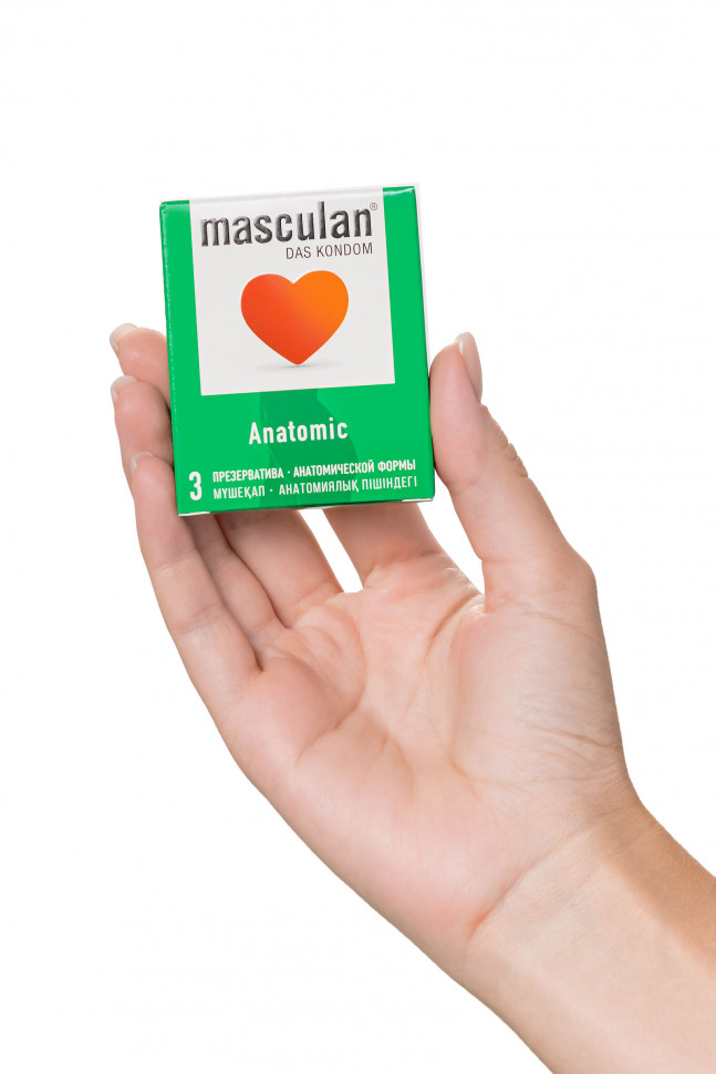 Презервативы masculan Anatomic №3, анатомической формы, 5,3 см, 18,5 см, 3 шт