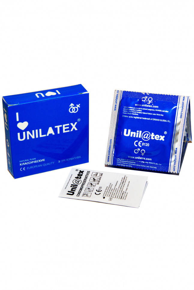 Презервативы Unilatex Natural Plain №3  гладкие классические