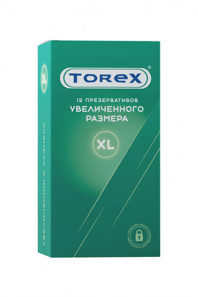 Презервативы увеличенного размера TOREX  латекс, №12, 20 см