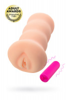 Мастурбатор реалистичный с вибрацией KOKOS Three Sisters Virgin, TPR, телесный, 18 см