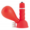 Вибромассажер для сосков Black & Red by TOYFA с грушей, ABS пластик, красный, 8,2 см