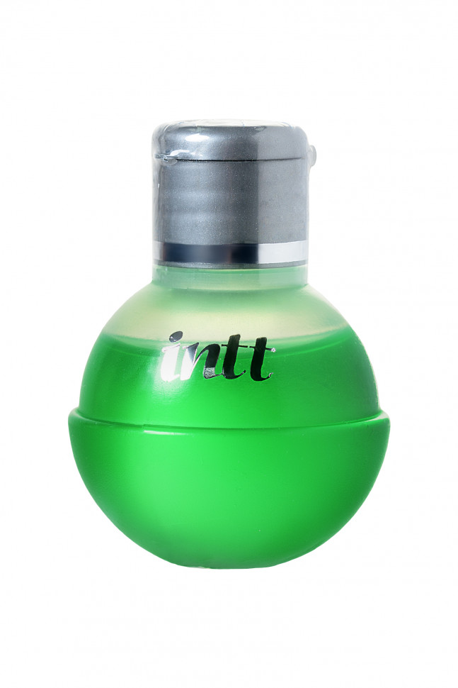 Массажное масло для поцелуев INTT FRUIT SEXY Mint с разогревающим эффектом и ароматом мяты, 40 мл