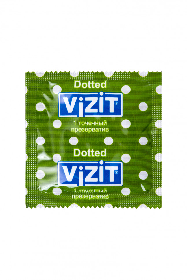 Презервативы Vizit, точечные, латекс, 18 см, 5,2 см, 12 шт.