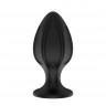 Силиконовая анальная пробка черная M (7.2*3.5cm) 3306-02