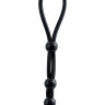 Лассо на пенис A-toys by TOYFA с тремя бусинами, силикон, черное, 19,5 см