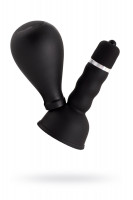 Вибромассажер для сосков Black &amp; Red by TOYFA с грушей, ABS пластик, чёрный, 8,2 см