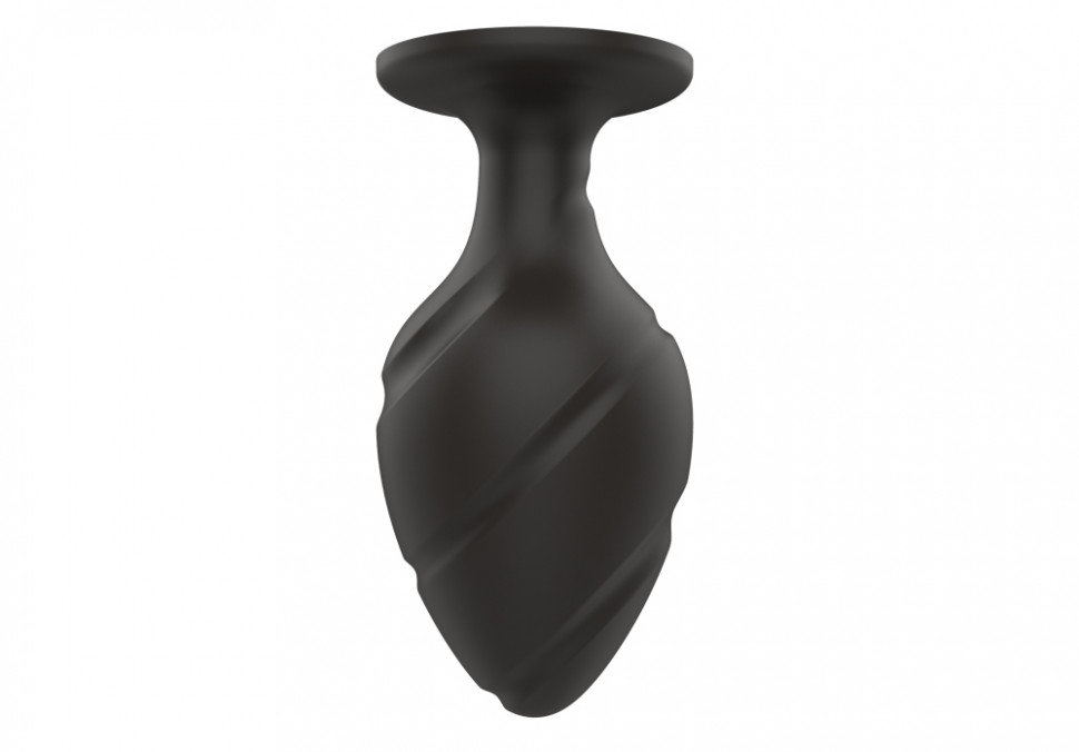 Силиконовая анальная пробка черная M (7.2*3.5cm) 3305-02