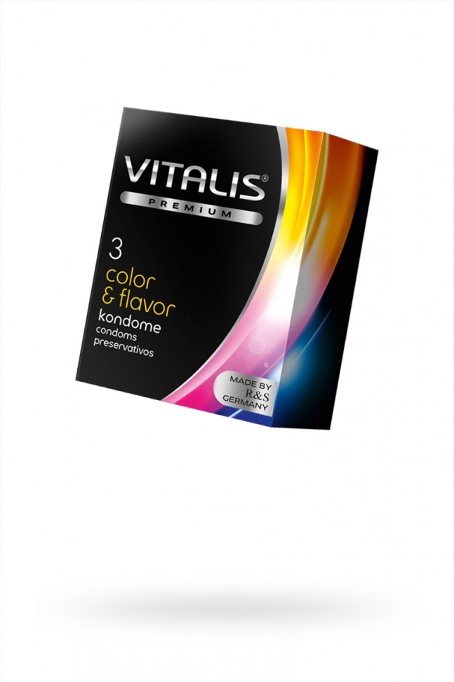 Презервативы "VITALIS" PREMIUM №3 color and flavor - ассорти/ароматизированные (ширина 53mm)