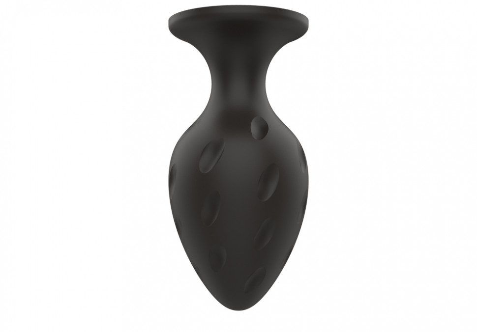 Силиконовая анальная пробка черная M (7.2*3.5cm) 3304-02