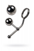 Стринги со сменными шарами, TOYFA Metal, серебристый