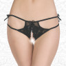Стринги с бусинами черные 2834-50-52