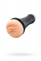 Вибромастурбатор  реалистичный вагина в колбе, XISE, TPR, телесный, 25 см