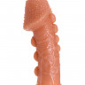 Насадка KOKOS  с дополнительной стимуляцией, реалистичная,TPE, телесный, 12.7 см