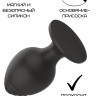 Силиконовая анальная пробка черная M (7.2*3.5cm) 3303-02