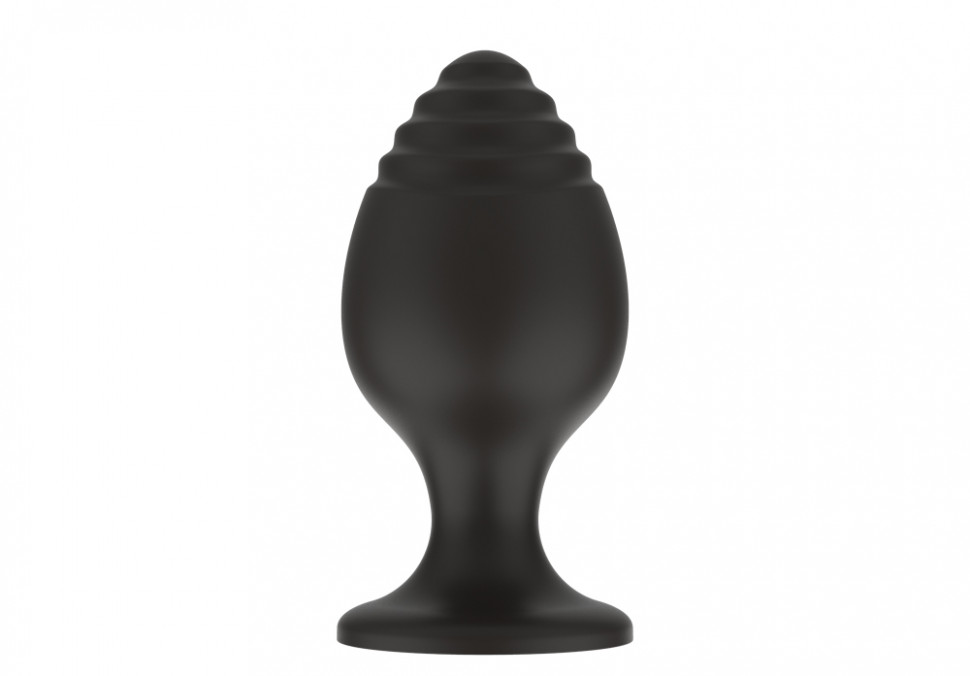 Силиконовая анальная пробка черная M (7.2*3.5cm) 3303-02