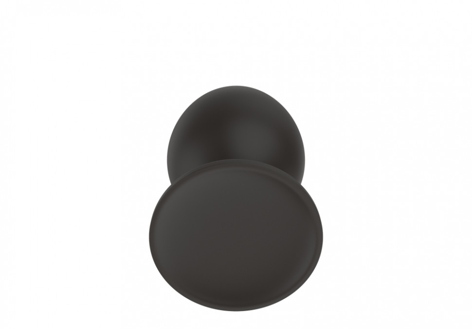 Силиконовая анальная пробка черная M (7.2*3.5cm) 3303-02