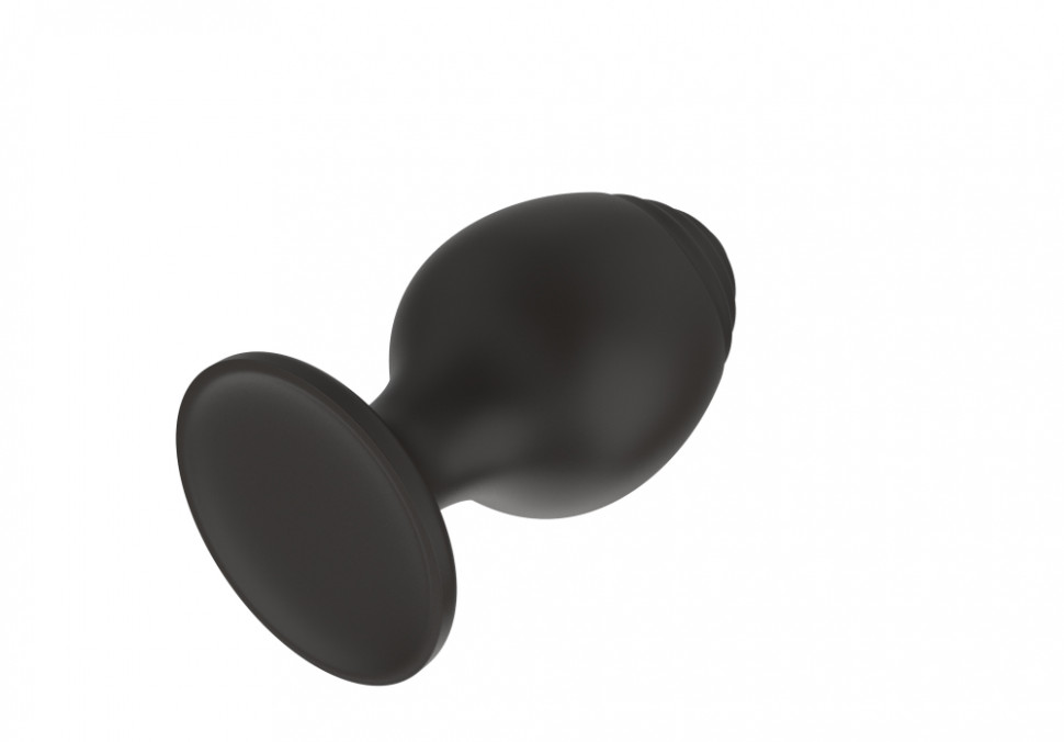 Силиконовая анальная пробка черная M (7.2*3.5cm) 3303-02