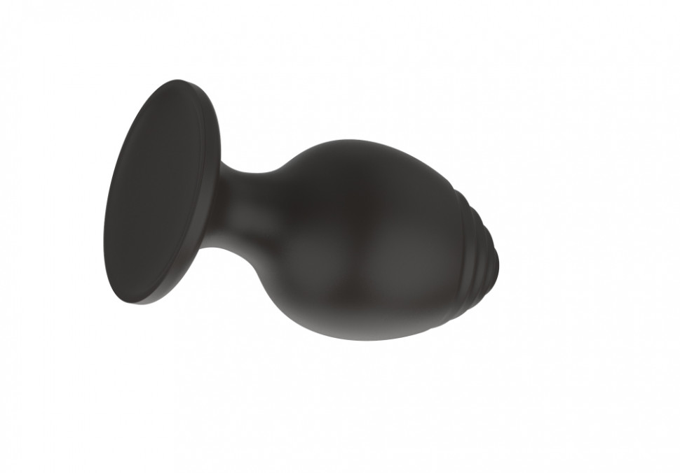 Силиконовая анальная пробка черная M (7.2*3.5cm) 3303-02