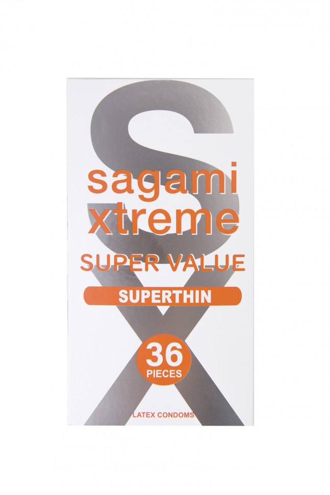 Презервативы Sagami, xtreme, 0.04, латекс, 19 см, 5,4 см, 36 шт.