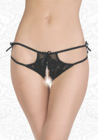 Стринги с бусинами черные 2834-42-44