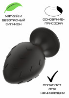 Силиконовая анальная пробка черная M (7.2*3.5cm) 3302-02