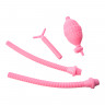 Помпа для груди, двойная, TOYFA, ABS пластик, розовый, 24 см