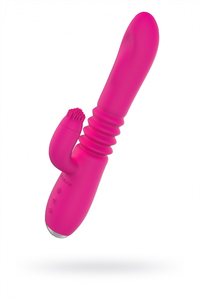 Вибратор с клиторальным стимулятором Nalone Idol Plus, Силикон, Розовый, 22,4 см