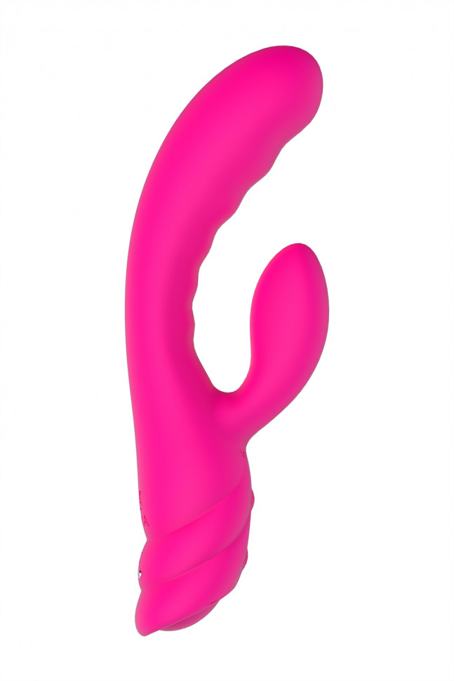 Вибратор с клиторальным стимулятором Nalone PureX2, силикон, розовый, 20,7 см