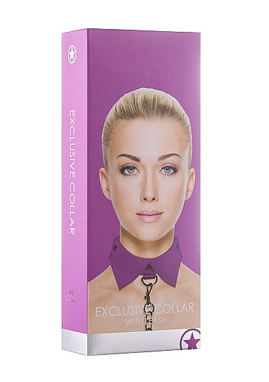 Кожанный воротник с поводком Purple OUCH! SH-OU145PUR