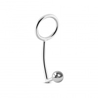 Эрекционное Кольцо с Анальной Пробкой Sinner Metal Cock Ring With Anal Plug Size L SIN117