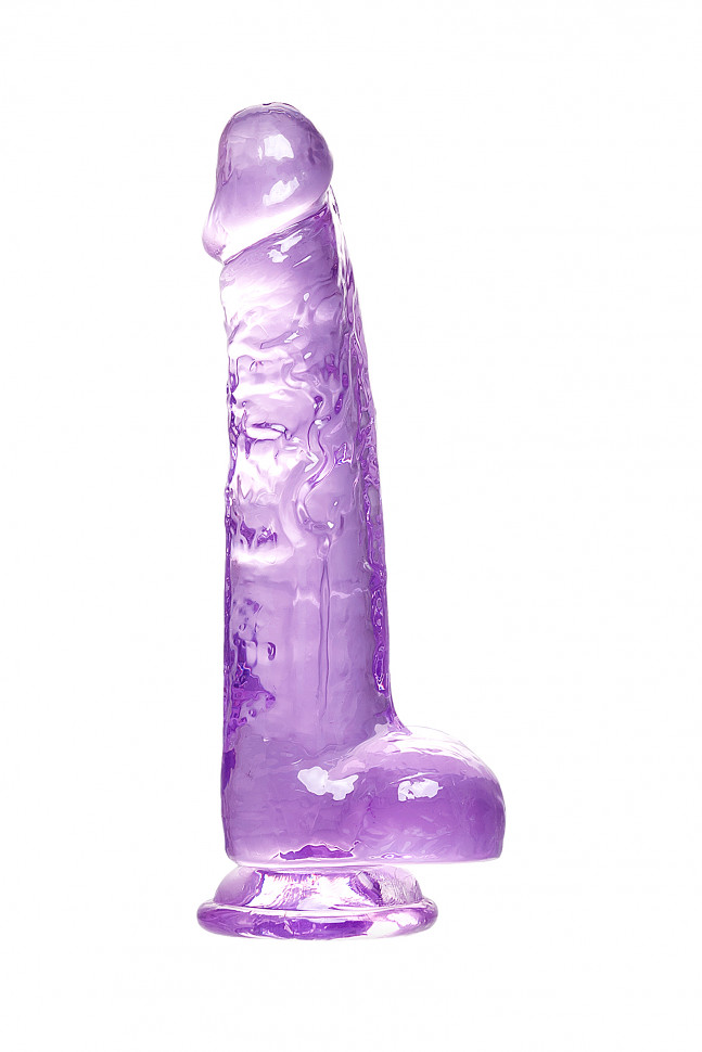 Реалистичный фаллоимитатор, TPE, фиолетовый, 21 см