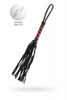 Флоггер Anonymo #0004, PU кожа, черный, 45 см