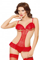 Боди c открытой грудью и интимным вырезом SoftLine Collection Orsola, черный, S/M