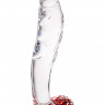 Нереалистичный фаллоимитатор Sexus Glass, стекло, прозрачный, 17,5 см