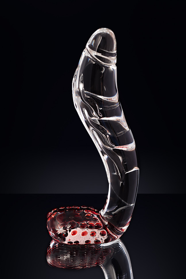 Нереалистичный фаллоимитатор Sexus Glass, стекло, прозрачный, 17,5 см