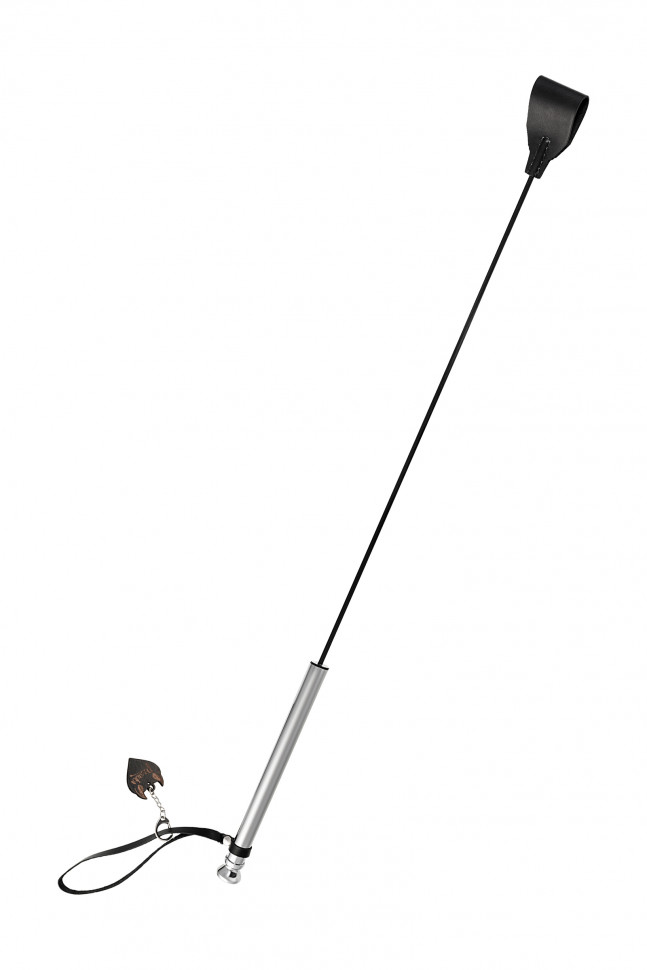 Стек с металлической рукоятью, модель 2 Pecado BDSM, натуральная кожа, черный