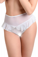 Эротические трусики с высокой посадкой Erolanta Lana, белые (54-56)