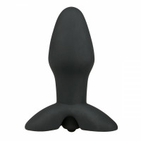 Анальная Пробка с Вибрацией Easytoys Vibrating Silicone Buttplug ET184BLK