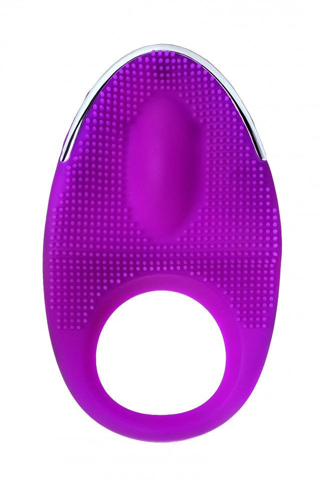 Виброкольцо с ресничками перезаряжаемое JOS  RICO, Силикон, Фиолетовый, 9 см
