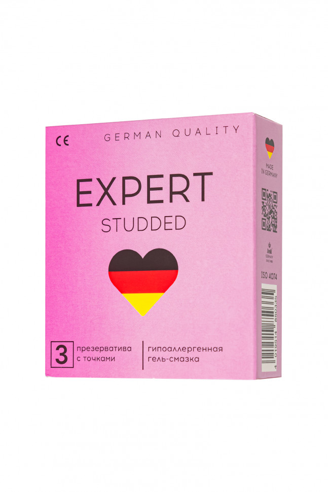 Презервативы EXPERT Studded Germany 3 шт. (облегающие, точечные)