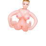 Кукла надувная Liliana с реалистичной головой, TOYFA Dolls-X, блондинка, с двумя отверстиями, кибер вставка вагина – анус