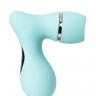 Вакуумный стимулятор клитора с язычком JOS DINGO, силикон, голубой, 9,5 см