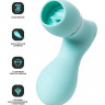 Вакуумный стимулятор клитора с язычком JOS DINGO, силикон, голубой, 9,5 см