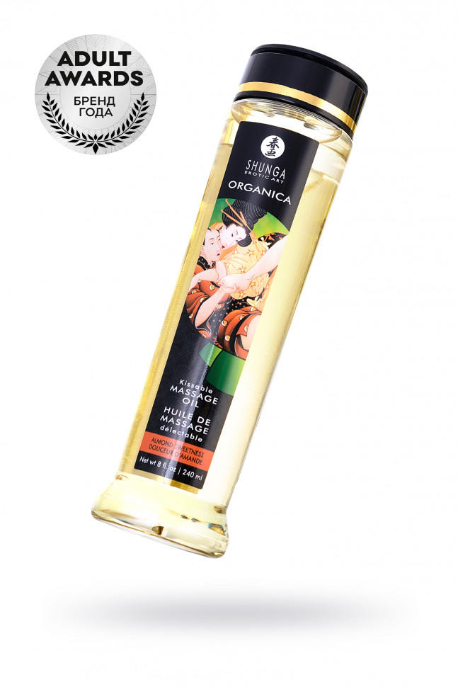 Масло для массажа Shunga Organica Almond Sweetness, натуральное, возбуждающее, миндаль, 240 мл
