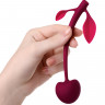 Вагинальный шарик JOS CHERRY, силикон, бордовый, 14,5 см