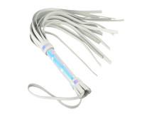 Плеть гладкая (флогер) белая из кожи 3011-39